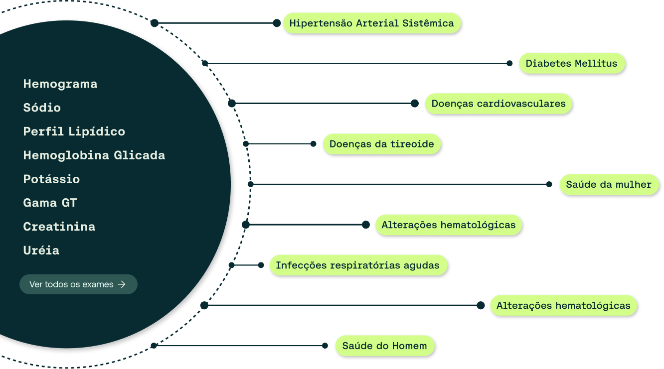 Imagem ilustrativa do portfólio de exames Hilab