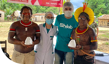 Equipe Hilab em missão com comunidade indígena