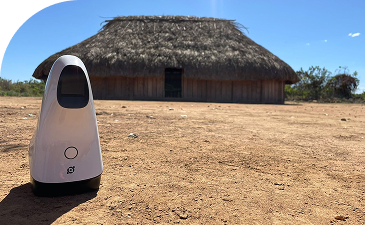 Dispositivo Hilab Lens em aldeia indígena